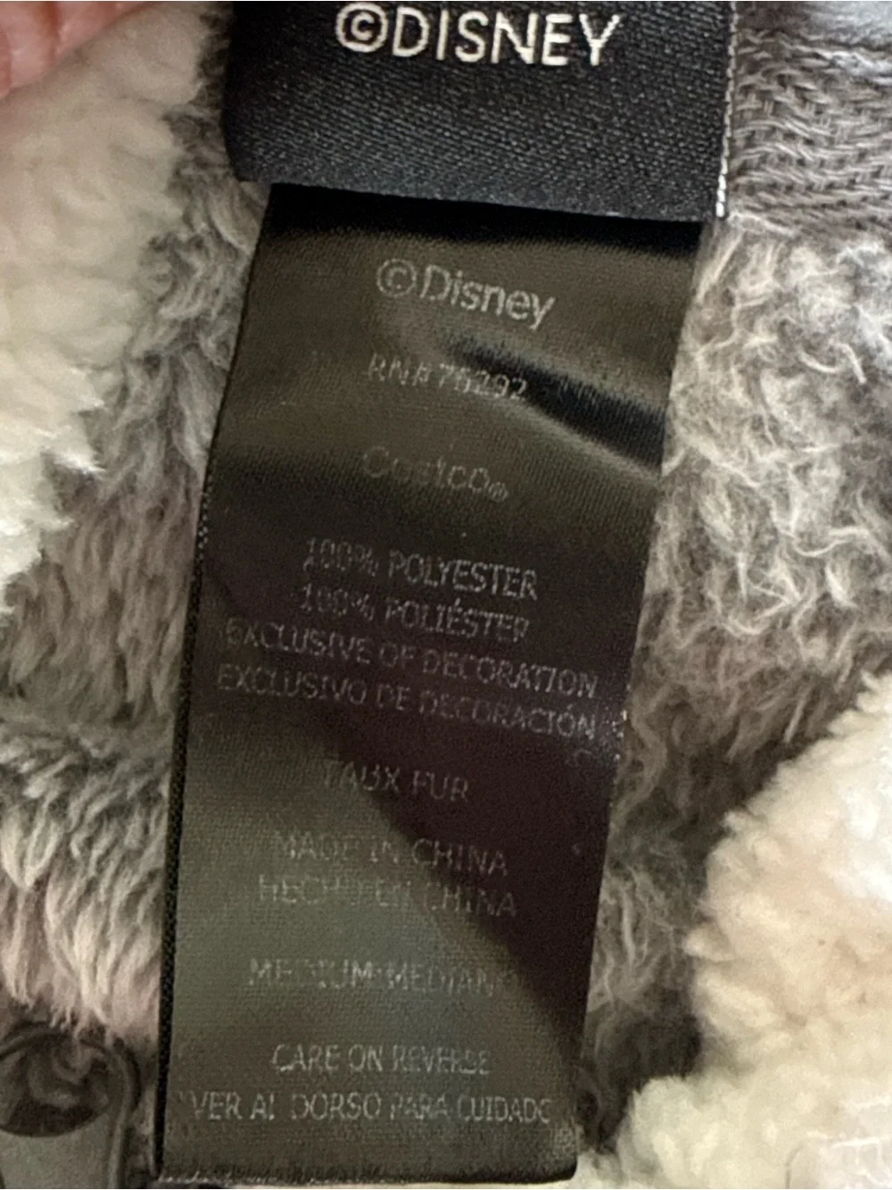 Disney Midweight Hooded Mickey Minnie Onesie One Piece Pajama Size Medium - Picture 9 of 10